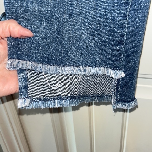 Kenneth Cole New York jeans Jess crop flare cute Raw step hem size 14 - Picture 3 of 12